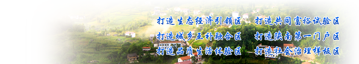 打造生態(tài)經(jīng)濟(jì)引領(lǐng)區(qū)  打造共同富裕試驗區(qū)  打造城鄉(xiāng)互補融合區(qū)  打造陜南第一門戶區(qū)  打造品質(zhì)生活體驗區(qū)  打造社會治理樣板區(qū)